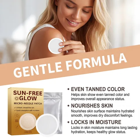 Επίθεμα Μικροβελόνων Sun-Free Glow Για Το Σώμα Φυσικό Μαυρισμένο Χρώμα Επιδερμίδας Φροντίδα Δέρματος Καλοκαιρινό Επίθεμα Μαυρίσματος
