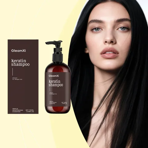 Gleamxi Keratin Shampoo Zachte Reiniging Hoofdhuid Hydraterend Beschadigd Haar Herstel Gladmakend Zijdeachtig Professionele Haarverzorging