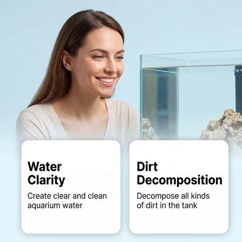 YEGBONG Aquarium Cleaning Tablets Nitrifying Bacteria Water Purifier Fish Tank Sludge Remover Crystal Clear Water Treatment