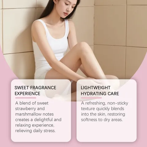 Aceite de Fragancia de Fresa y Marshmallow Viareline Aceite Esencial Corporal Nutritivo e Hidratante Para Piel Seca Cuidado de Belleza Diario Perfumado