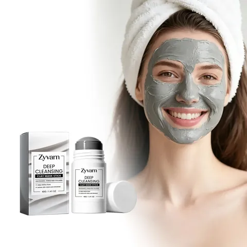 Zyvarn Deep Cleansing Tonmasken-Stick Mit Kaolin Und Niacinamid Zur Ölkontrolle Porenverfeinerung Feste Gesichtsmaske 40g