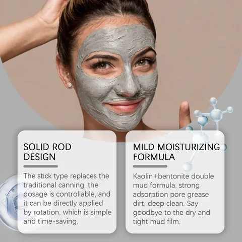 Zyvarn Deep Cleansing Tonmasken-Stick Mit Kaolin Und Niacinamid Zur Ölkontrolle Porenverfeinerung Feste Gesichtsmaske 40g