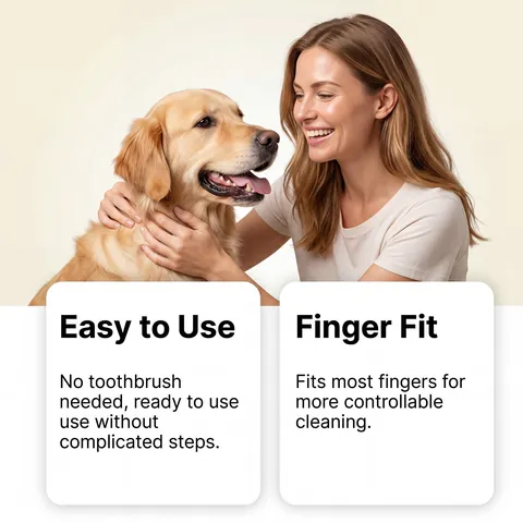 EelJoy Pet Teeth Cleaning Finger Wipes Oral Care Gentle Wipes For Dogs And Cats Fresh Breath Plaque Remover Dental Care Pet Supplies