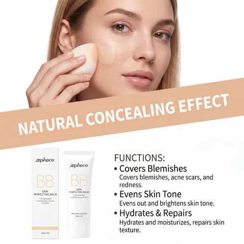 Zephoco Skin Perfecting Balm BB Cream Ιβουάρ Λευκό Concealer Για Ατέλειες Προσώπου Καθημερινό Φυσικό Μακιγιάζ