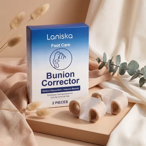 Laniska Bunion Corrector Toe Separator Breathable Nylon Silicone Gel Foot Care Orthotics Relieve Pain For Women Men Daily Use