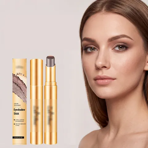 Waterproof Long Lasting Eyeshadow Stick Matte Earth Tone Grayish Brown Gradient Eye Shadow Pencil Portable Makeup Stick