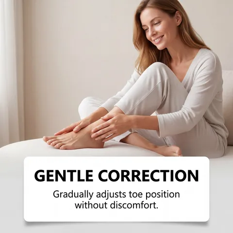 Laniska Bunion Corrector Toe Separator Breathable Nylon Silicone Gel Foot Care Orthotics Relieve Pain For Women Men Daily Use