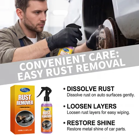 RayHong Car Rust Remover Spray Vehicle Metal Surface Cleaning Maintenance Liquid Rust Inhibitor Maintenance Spray