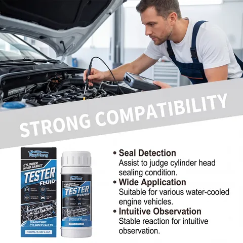 Professional Cylinder Head Gasket Tester Fluid Water Cooled Engine Diagnostic Leak Detector Fluid Car Repair Tool