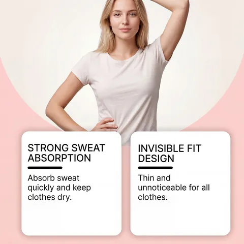 Breathable Non-Woven Fabrics Armpit Sweat Pads Invisible Disposable Underarm Sweat Stickers For Men Women Daily Personal Care Use