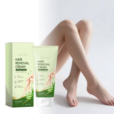 Crema Depilatoria Delicata all'Aloe Vera per Pelle Sensibile Rimozione Rapida dei Peli del Corpo Crema Idratante Uomo Donna