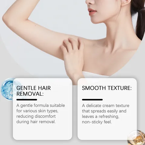 Crema Depilatoria Delicata all'Aloe Vera per Pelle Sensibile Rimozione Rapida dei Peli del Corpo Crema Idratante Uomo Donna