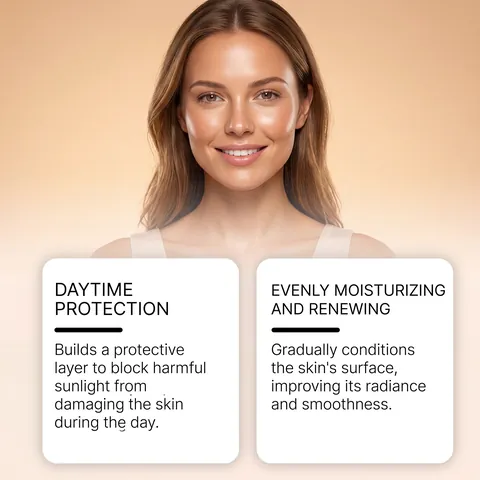 OceAura Sunscreen Glow Serum Protección de Día Esencia Facial Hidratante Iluminadora Para Todo Tipo de Piel Tratamiento Piel Radiante