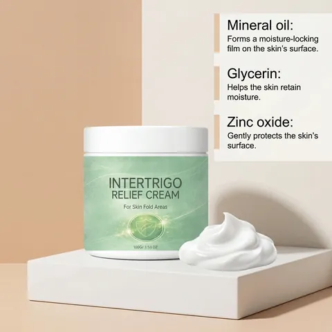 Gentle Intertrigo Relief Cream For Skin Fold Areas Soothing Moisturizing Body Care Ointment For Irritated Skin Daily Use