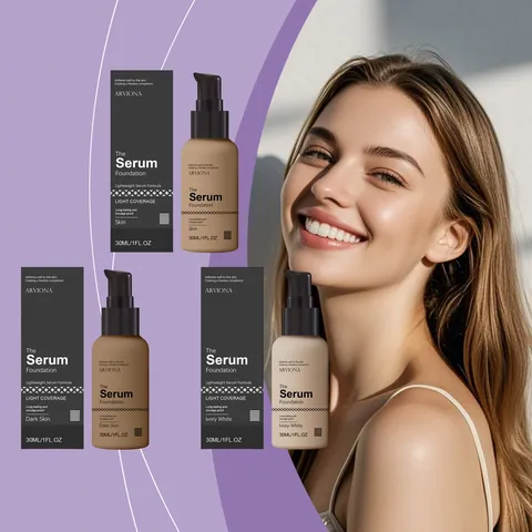 ARVIONA Essence Liquid Foundation Moisturizing Concealer Lightweight Serum Foundation for Face Makeup 30ml