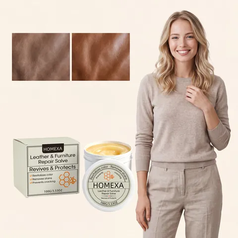 HOMEXA Leather And Furniture Repair Salve Professional Cleaning Balm Color Restorer For Couch Shoes Car Seats Furniture Care