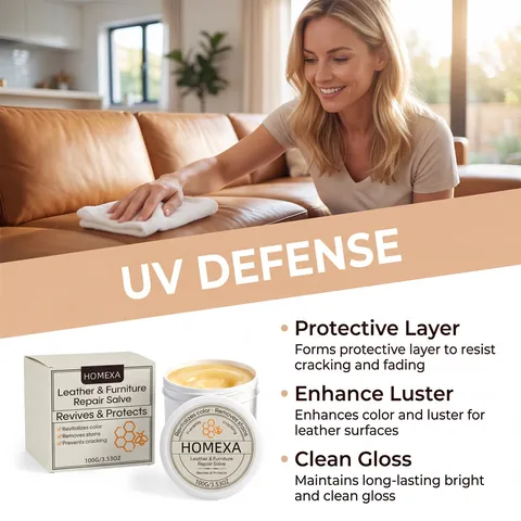 HOMEXA Leather And Furniture Repair Salve Professional Cleaning Balm Color Restorer For Couch Shoes Car Seats Furniture Care