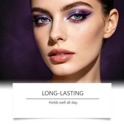 Halloween Caméléon Gel Eyeliner Irisé Changement de Couleur Imperméable Longue Durée Crayon Maquillage Yeux Lisse Violet