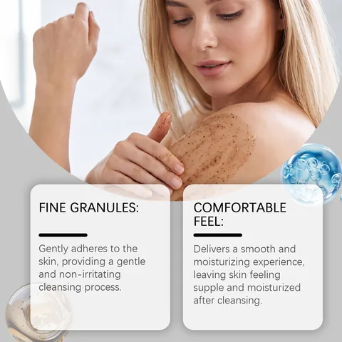 OCEAURA Honey Almond Body Scrub Exfoliating Gentle Moisturizing Daily Body Care Cream For Smooth And Silky Skin