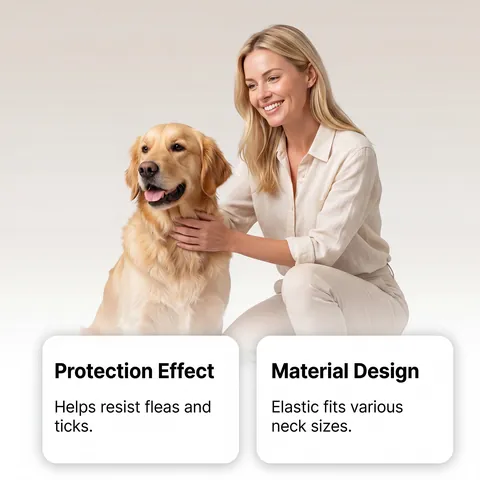 Collier Anti-Puces Et Anti-Tiques Pour Chien Réglable Imperméable Protection Parasites Avec Huiles Essentielles Naturelles Pour Chiens