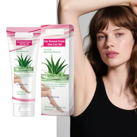 Crema Depilatoria Corpo Delicata all'Aloe Vera Crema Lenitiva e Levigante per Gambe e Ascelle Donna Cura Quotidiana della Pelle