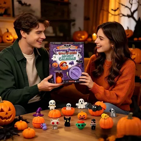 Halloween Adventskalender Voor Kinderen 24 Dagen Verrassing Blind Box Speelgoed Set Met Mini Pompoen Geest Figuren