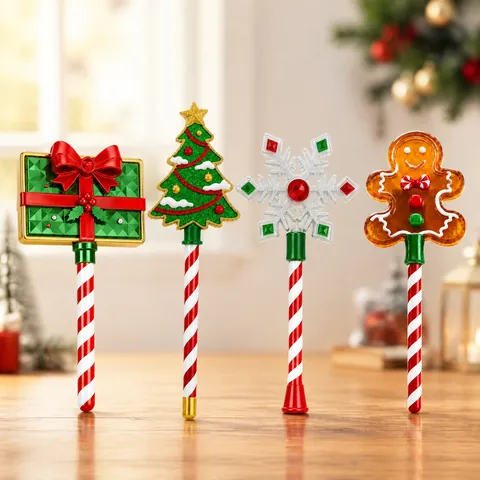 Stampa 3D di Natale Accessori Foto Portatili Fiocco di Neve Omino Pan di Zenzero Albero Portacarte Decorazione