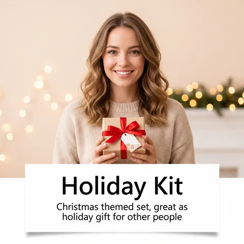 Coffret d'Huiles Essentielles Roll-on aux Herbes de Noël Huile de Massage Relaxation et Anti-stress Kit Cadeau de Fêtes