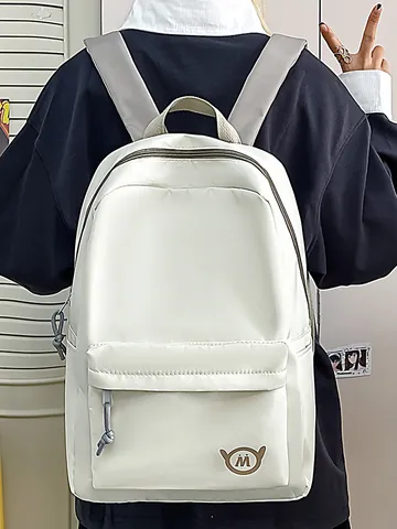Zaino Scolastico Leggero di Grande Capacità per Studenti delle Scuole Medie e Superiori Tinta Unita Semplice per Adolescenti