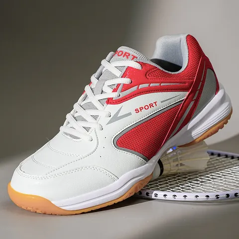 Professional Unisex Badminton Shoes Breathable EVA Mesh Sneakers Non Slip Gum Rubber Sole Indoor Training Shoes For Men Youth