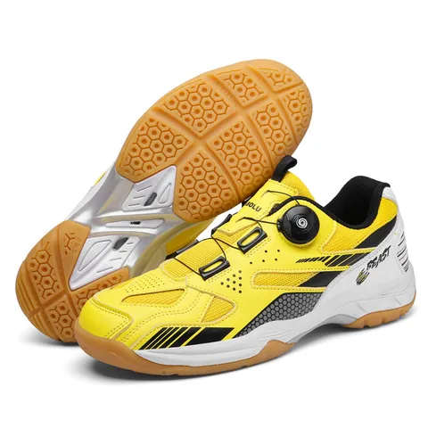 Professional Badminton Table Tennis Shoes For Men Women Breathable Non-slip Gum Rubber Sole Indoor Training Sport Sneakers