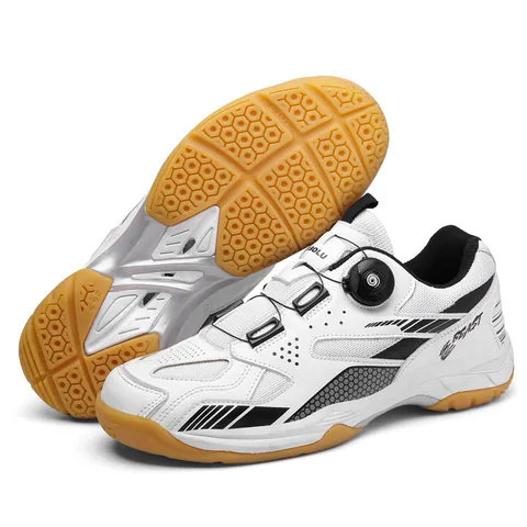 Professional Badminton Table Tennis Shoes For Men Women Breathable Non-slip Gum Rubber Sole Indoor Training Sport Sneakers