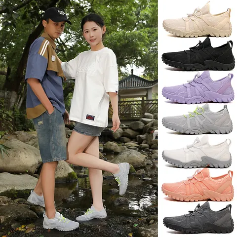 Unisex Breathable Mesh Outdoor Hiking Shoes Wear-Resistant Non-Slip Trekking Shoes For Men Women Fishing Cycling Sneakers