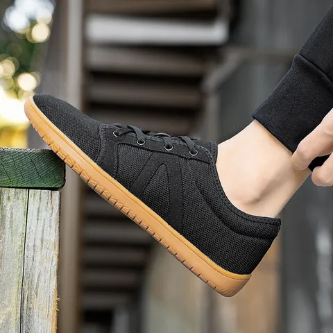 Herren Damen Barfußschuhe Breite Zehenbox Atmungsaktiv Rutschfest Trainingsschuhe Minimalistische Leichte Outdoor Sportschuhe