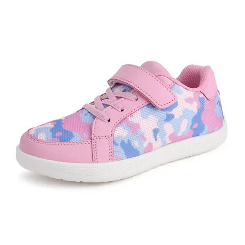 Kids Wide Toe Sneakers Flyknit Breathable Casual Sports Shoes Hook And Loop Non-Slip Kids Fashion Running Shoes