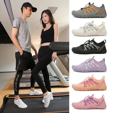 Quick-Dry Water Shoes Five-Finger Aqua Shoes Non-Slip Rubber Sole Outdoor Hiking Wading Beach Sports Shoes For Men Women