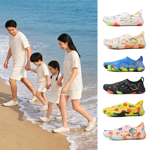 Kids Adult Quick Drying Barefoot Water Shoes Five Finger Wading Shoes Non Slip Beach Swim Aqua Shoes For Outdoor Sports