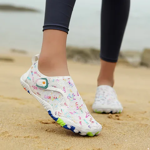 Kids Adult Quick Drying Barefoot Water Shoes Five Finger Wading Shoes Non Slip Beach Swim Aqua Shoes For Outdoor Sports