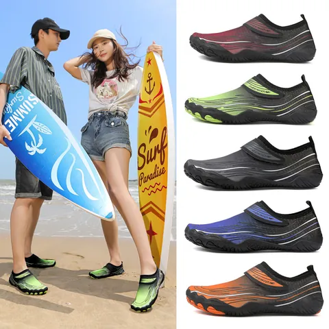 Scarpe da Scoglio Barefoot a Cinque Dita Unisex Traspiranti Asciugatura Rapida Scarpe da Spiaggia per Nuoto Escursionismo Palestra Suola in Gomma