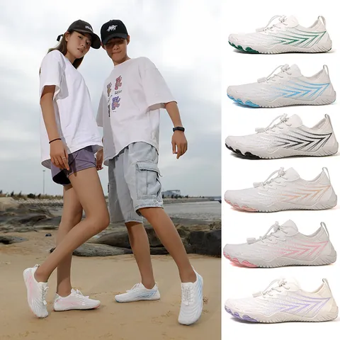 Unisex Five Finger Water Shoes Space Layer Fabric Rubber Sole Non-Slip Quick Dry Outdoor Wading Beach Diving Aqua Shoes