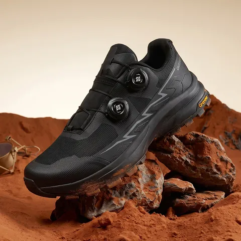 Herren Outdoor Wandern Radfahren Schuhe Doppelknopf Schnellverschluss Harte Sohle Mountainbike Schuhe Wasserdicht Atmungsaktiv Bergsteigen Trekking Reise Sneakers