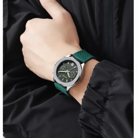 Scottie 3012b Men Chronograph Quartz Watch Large Dial Date Display 30M Water Resistant Silicone Strap Alloy Sport Wristwatch