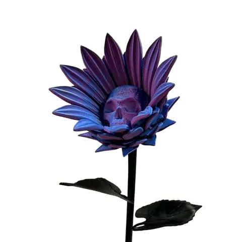 Forbidden Sunflower Halloween Dekoration Totenkopf Künstliche Blume Gothik Haus Deko Horror Thema Party Ornament