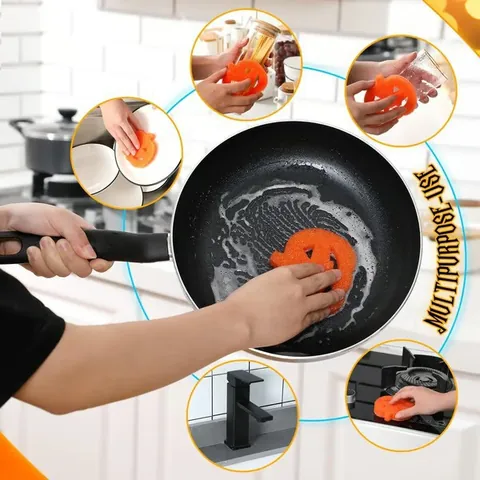 Éponges de Nettoyage Halloween Citrouille Chauve-Souris Fantôme Chat Forme Poreuse Cuisine Vaisselle Outil de Nettoyage Maison