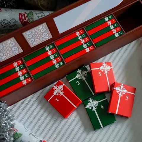 Calendario dell'Avvento di Natale Scatola a Sorpresa Libri in Miniatura Ornamento Regalo Creativo Decorazione Natalizia