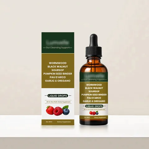 Herbal Gut Health Drops Intestinal Cleansing Support Liquid With Wormwood Black Walnut Extract For Digestive Wellness Natural Herbal Supplement