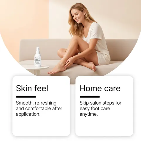 OceAura Foot Renewal Spray Exfoliating Softening Moisturizing Foot Care Botanical Essence Home Care Revitalizing Spray
