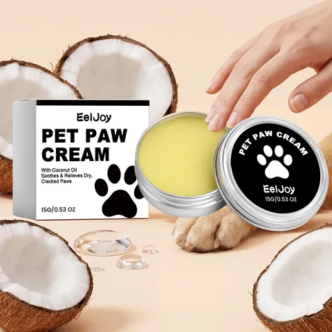 EelJoy Baume pour Pattes d'Animaux Chiens et Chats Hydratant à l'Huile de Coco pour Pattes et Truffe pour Pattes Gercées Crème Adoucissante