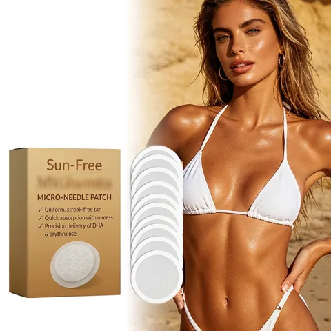 Parche Bronceador de Microagujas Sin Sol Autobronceador de Larga Duración Para Piel Bronceada Resultados Uniformes Sin Rayas Cuidado de la Piel de Verano