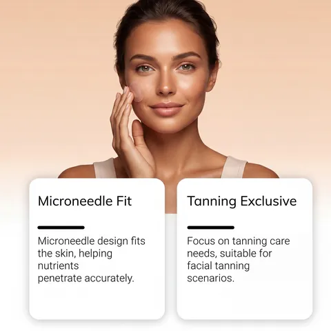 Sun-freeglow Επίθεμα Μαυρίσματος Μικροβελόνων Αυτοκόλλητα Μαυρίσματος Χωρίς Ήλιο για Χάλκινη Επιδερμίδα Καλοκαίρι Σώμα Πρόσωπο Περιποίηση Δέρματος